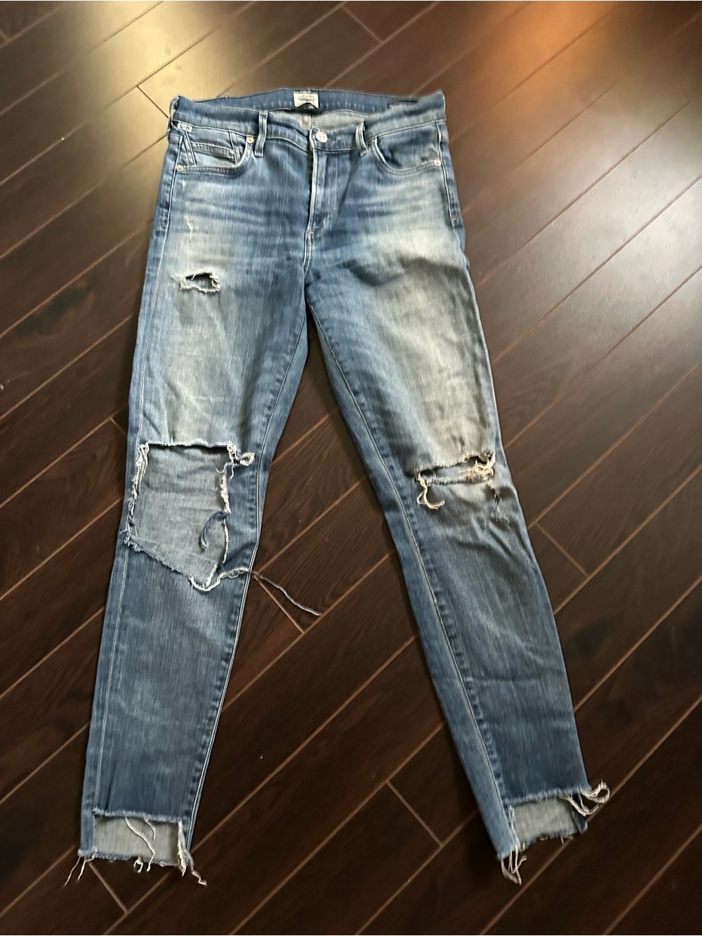 Citizens of Humanity Rocket High Rise Skinny Distressed Jeans,Premium Vintage 28